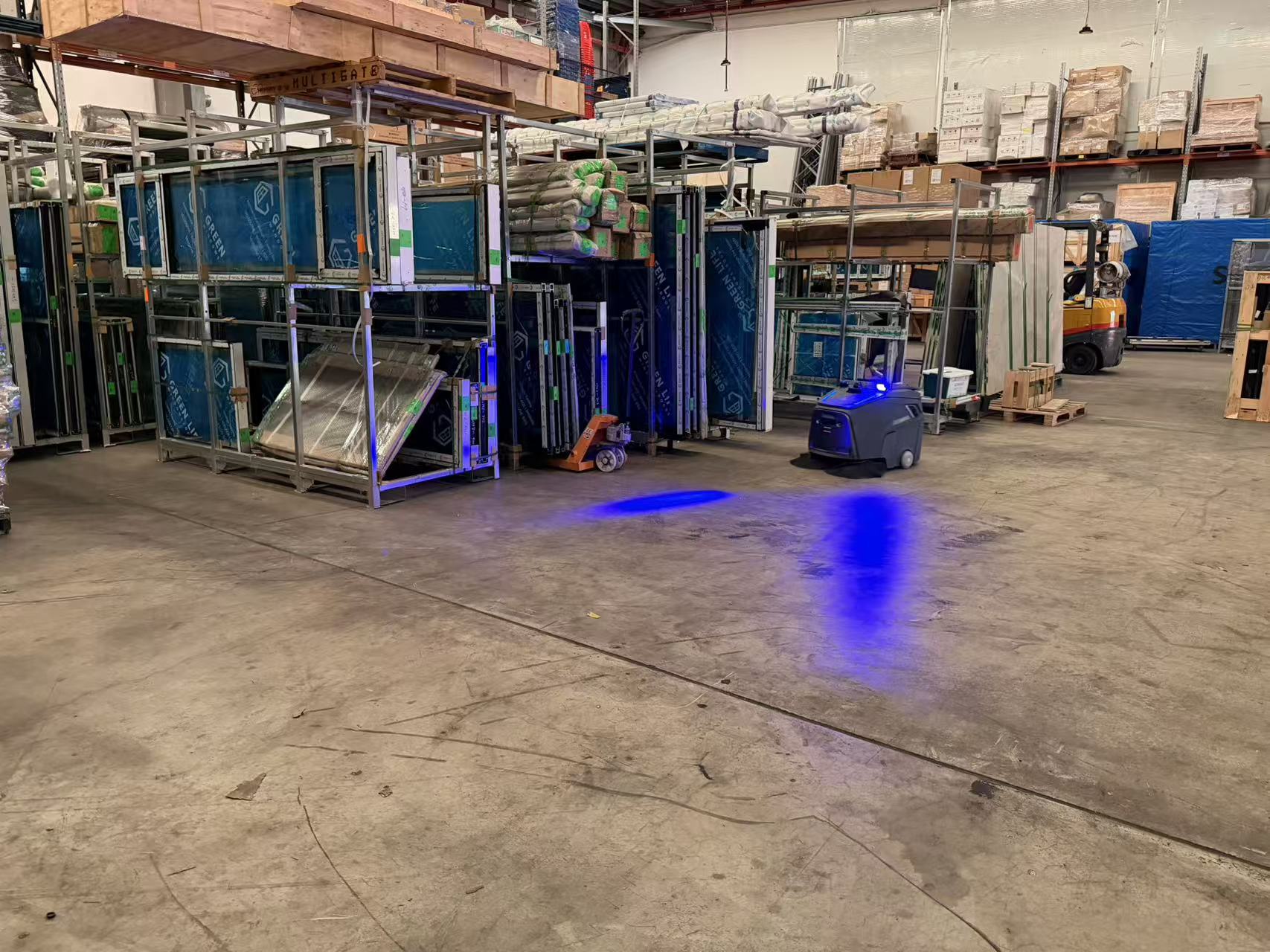 Beetle sweeping at a Sydney 3PL warehouse